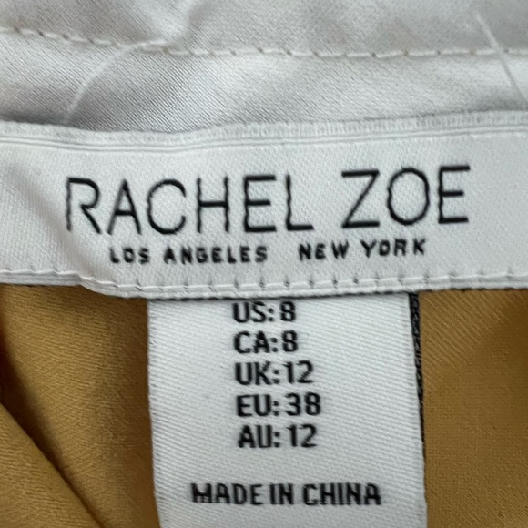 Rachel Zoe Mustard Yellow Ankle Pants women size 8 - Picture 5 of 9